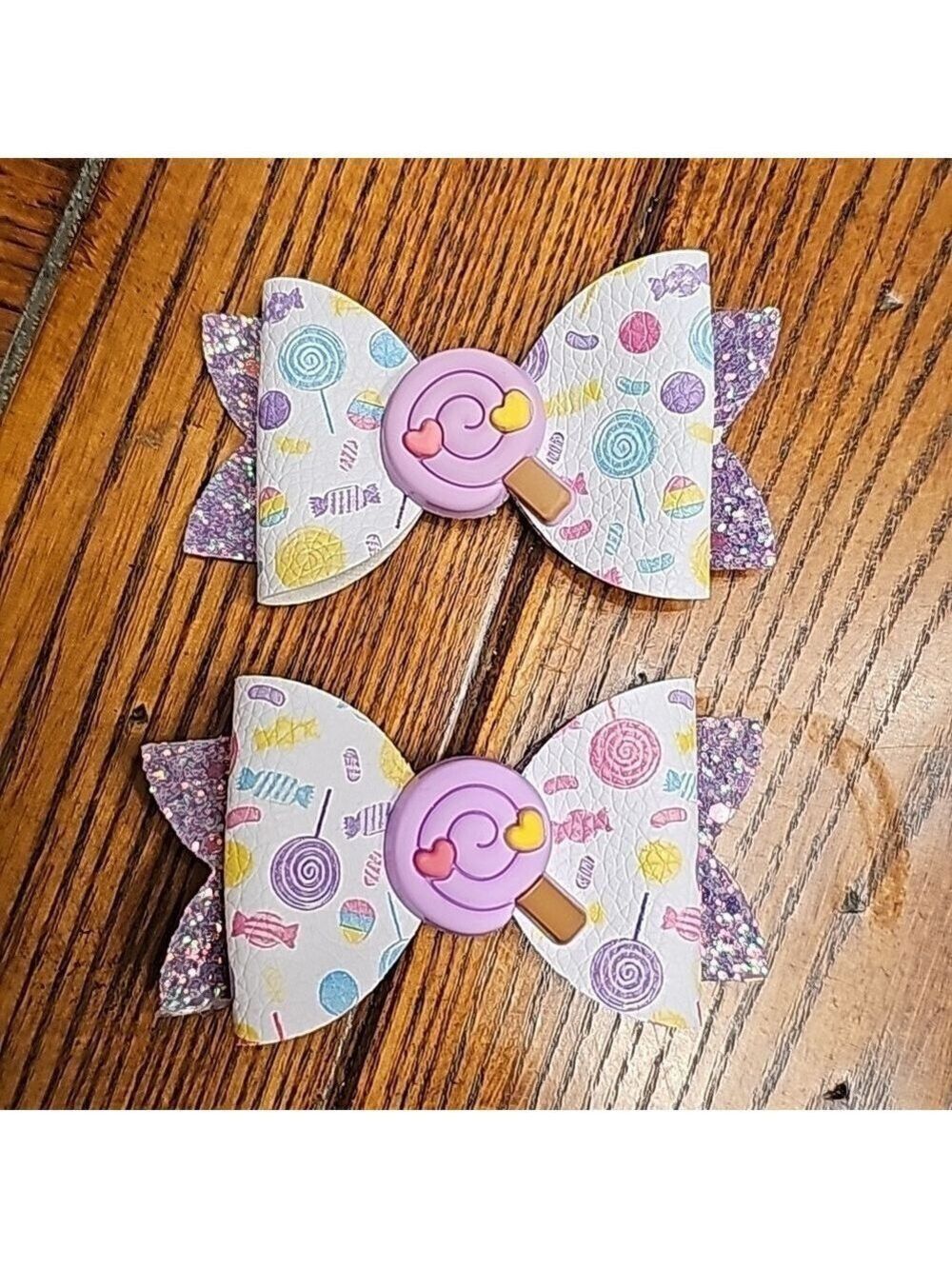 One pair of candy land hair bows